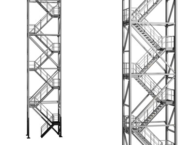 工业风loft金属旋转楼梯3d模型 工业风loft金属旋转楼梯