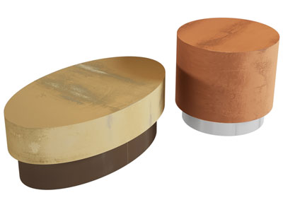 现代椭圆形 圆形沙发凳子