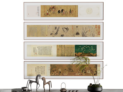 新中式横幅装饰挂画