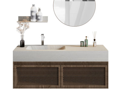 侘寂风洗手台 浴室柜