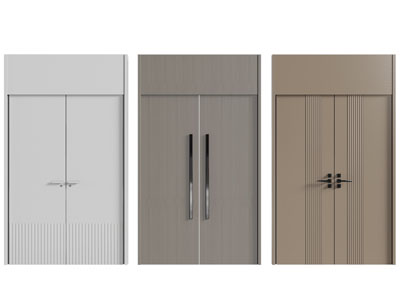 现代双开门 实木大门