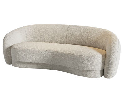 现代奶油风多人沙发3d模型 现代奶油风多人沙发