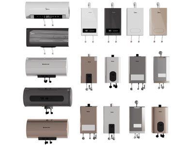现代壁挂式空调 热水器 家用厨房电器3d模型 现代壁挂式空调 热水器 家用厨房电器