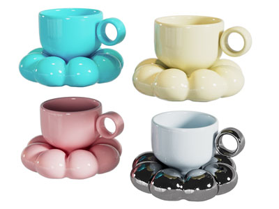 现代陶瓷咖啡杯 早餐杯 茶具杯子