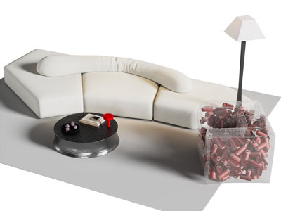 现代异形沙发 茶几组合