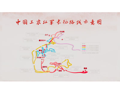 现代红军长征路线图墙饰 展览背景墙3d模型 现代红军长征路线图墙饰 展览背景墙