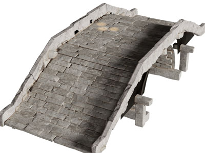 中式复古小石桥 园林石桥3d模型 中式复古小石桥 园林石桥