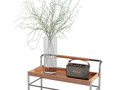 现代玻璃花瓶花卉 摆件组合