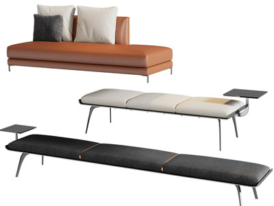 现代长方形沙发凳子