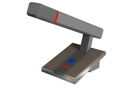 现代麦克风 扩音器 电容会议话筒3d模型 现代麦克风 扩音器 电容会议话筒