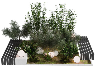 现代园艺景观小品 公共椅子