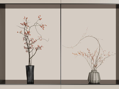 现代花瓶花卉 摆件组合