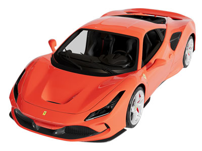 现代红色跑车 汽车 轿车