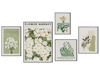 现代植物花卉装饰挂画