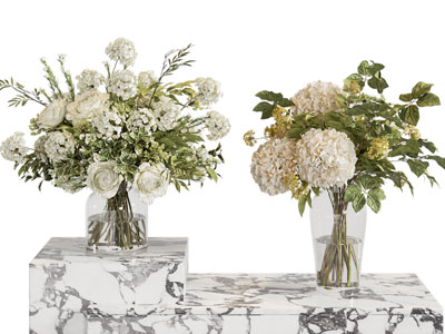 现代玻璃花瓶花卉 摆件组合