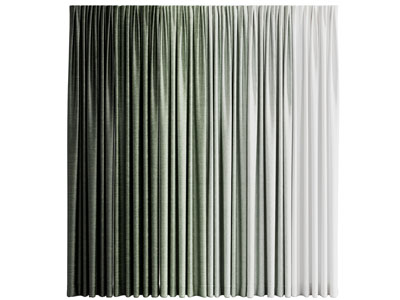 现代布艺窗帘3d模型 现代布艺窗帘