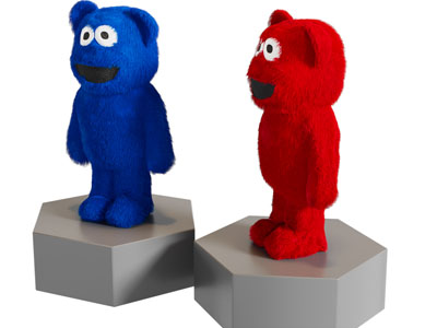 现代布艺玩偶 摆件组合