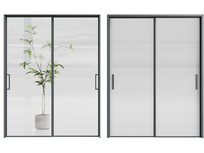 现代玻璃推拉门