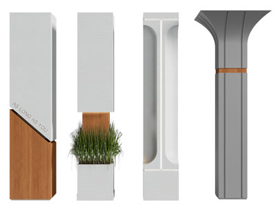 现代方形装饰柱子 景观柱子