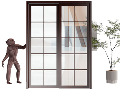 现代玻璃推拉门