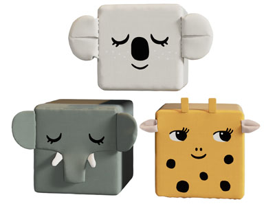 现代卡通动物方形沙发凳子