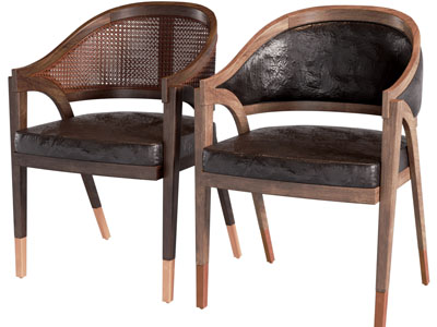 现代实木框架的休闲椅子