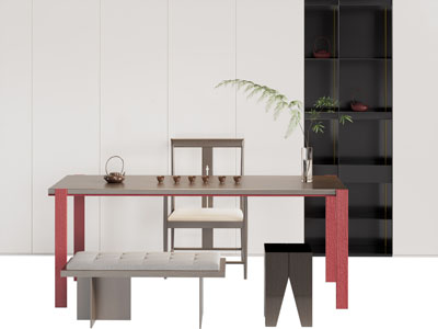 新中式茶桌椅组合