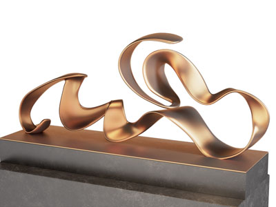 现代金属飘带雕塑雕刻 摆件组合3d模型 现代金属飘带雕塑雕刻 摆件组合