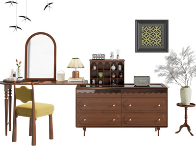 法式中古风化妆 梳妆台