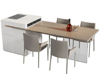 现代吧台餐桌椅组合