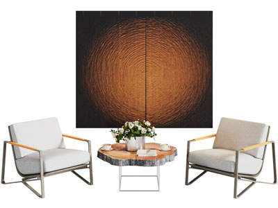 现代休闲椅子 装饰挂画
