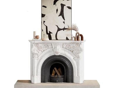欧式雕花壁炉火炉