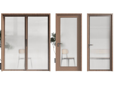 现代室内玻璃平开门 推拉门