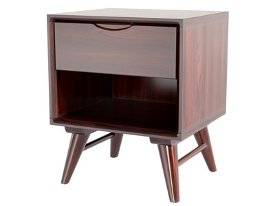 北欧实木床头柜