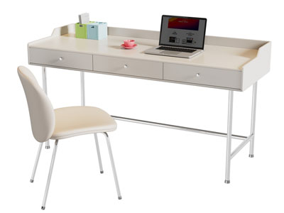 现代电脑书桌椅组合3d模型 现代电脑书桌椅组合