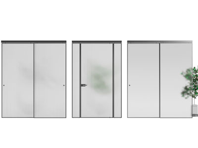 现代玻璃推拉门3d模型 现代玻璃推拉门