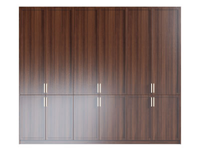 现代中古实木衣柜3d模型 现代中古实木衣柜