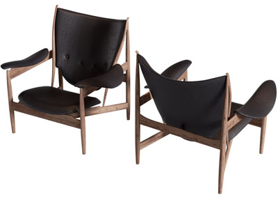 现代实木边框的休闲椅子