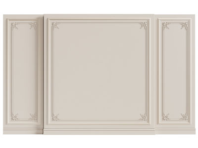 欧式背景墙 护墙板3d模型 欧式背景墙 护墙板