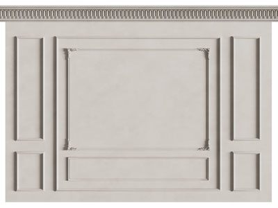 法式护墙板 石膏线条3d模型 法式护墙板 石膏线条