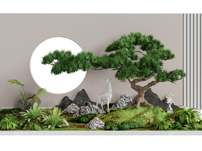 新中式室内景观园艺小品