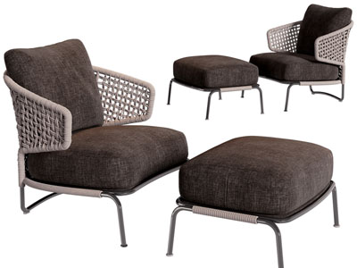 现代休闲椅子 脚踏