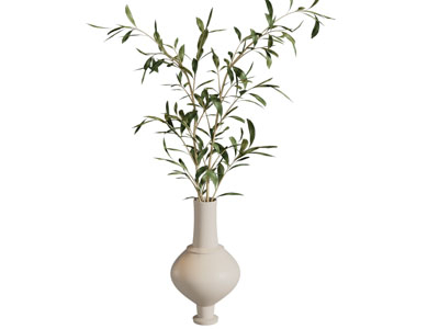 侘寂风陶艺花瓶花卉