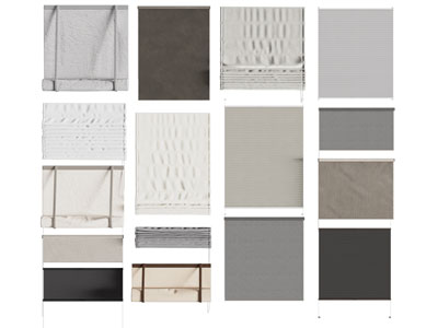 现代罗马窗帘 拉帘 卷帘3d模型 现代罗马窗帘 拉帘 卷帘