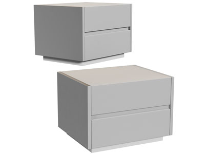 现代方形床头柜