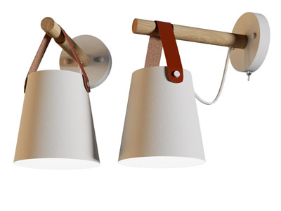 北欧金属灯罩壁灯3d模型 北欧金属灯罩壁灯