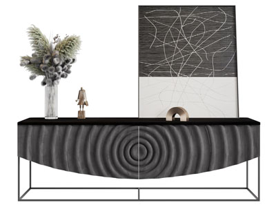 现代电视柜 摆件组合