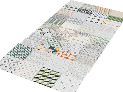 现代长方形地面拼花3d模型 现代长方形地面拼花