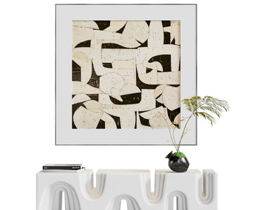 现代抽象黑白装饰挂画