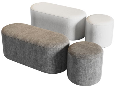 现代椭圆形 圆形沙发凳子